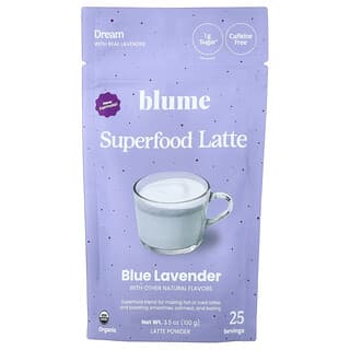 Blume, Superfood Latte, Blue Lavender, Caffeine Free, 3.5 oz (100 g)