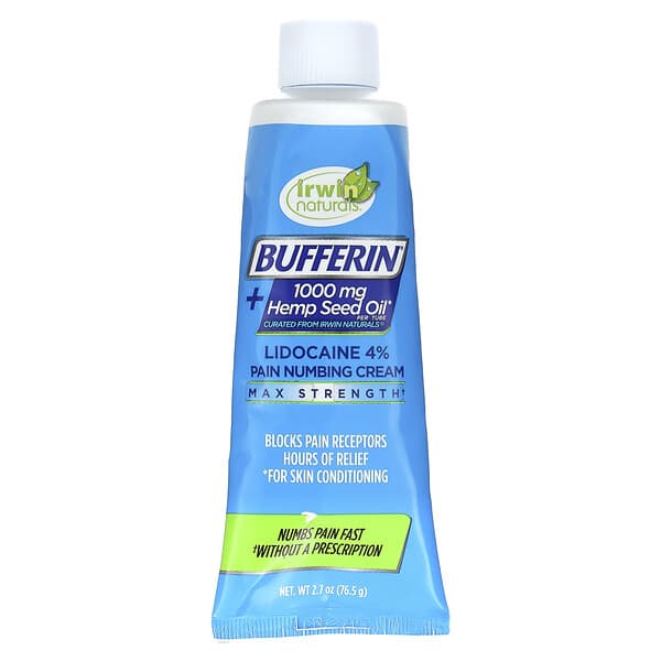 Bufferin, 利多卡因 4% 止痛霜，特強型，2.7 盎司（76.5 克）