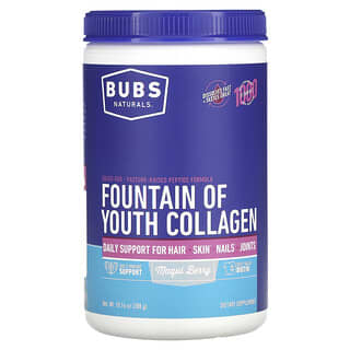 BUBS Naturals‏, Fountain of Youth Collagen, Maqui Berry, 10.16 oz (288 g)