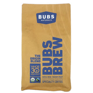 BUBS Naturals, Bubs Brew, смесь The Origin, цельные бобы, средней обжарки, 340 г (12 унций)