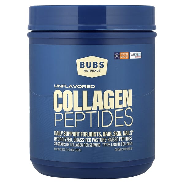 BUBS Naturals, 콜라겐 펩타이드, 무맛, 567g(20oz)