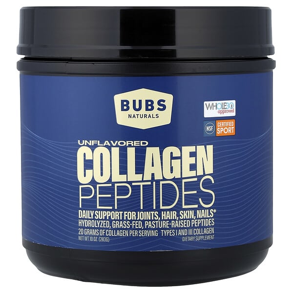 BUBS Naturals, Collagen Peptides, Unflavored, 10 oz (283 g) — product photo 1