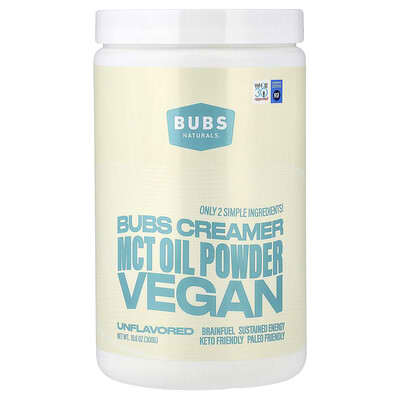 BUBS Naturals, Bubs Creamer, MCT Oil Powder, Unflavored, 10.6 oz (300 g)