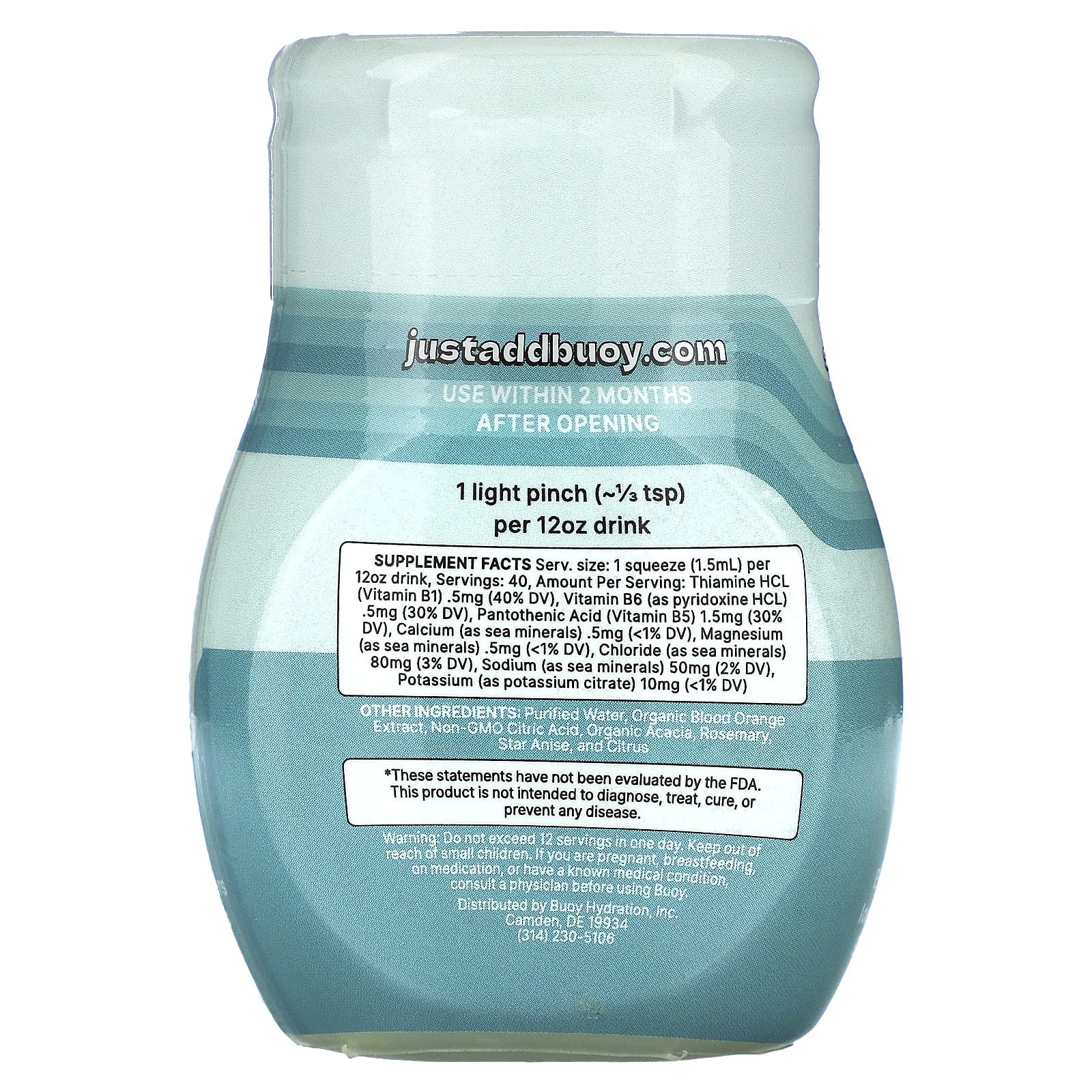 Buoy Hydration, Hydration Drops, Beverage Enhancer, Unflavored, 3 Pack