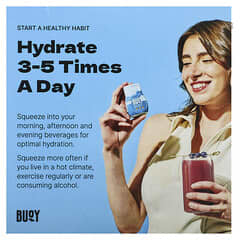 Buoy Hydration, Увлажняющие капли для иммунитета, средство для улучшения напитка, без добавок, 3 упаковки по 60 мл (2 жидк. Унции)