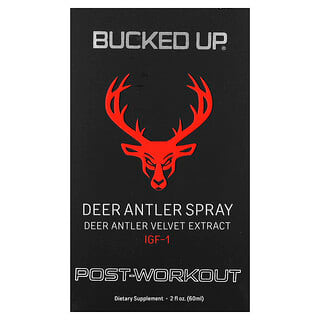 Bucked Up, Spray de asta de ciervo, Para después del entrenamiento, 60 ml (2 oz)