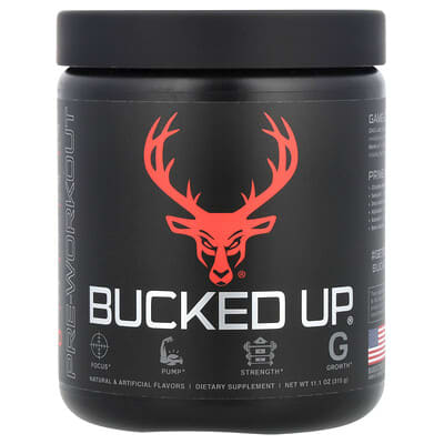Bucked Up, Pre-Workout Powder, Red Raspberry Flavor, 11.1 oz (315 g)