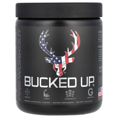 Bucked Up, Pre-Workout Formula, Merica Rocket Bubble Gum, 11 oz (312 g)
