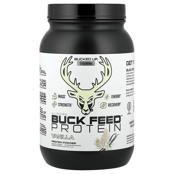 Bucked Up, Buck Feed™, 단백질 분말, 바닐라 맛, 972g(34.3oz)