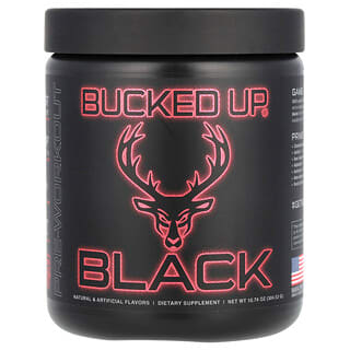 Bucked Up, Suplemento alimentario negro, Preentrenamiento, Uva y fresa, 304,53 g (10,74 oz)