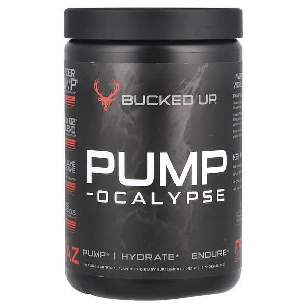 Bucked Up, Pump-Ocalypse กลิ่น Blood Raz ขนาด 13.72 ออนซ์ (388.95 ก.)
