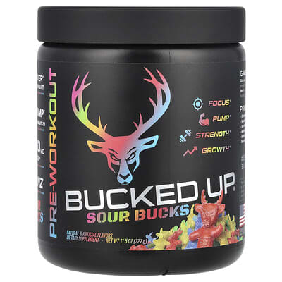 Bucked Up, Pre-Workout, Sour Bucks, Sour Gummies, 11.5 oz (327 g)