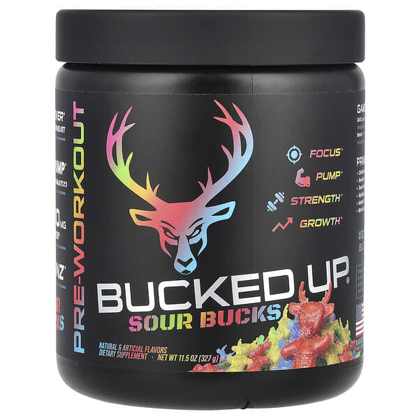 Pre-Workout, Sour Bucks, Sour Gummy Candy, 11.5 oz (327 g)