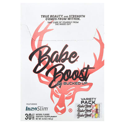 Bucked Up, Babe, Assorted Flavors, 30 Pack, 0.2 oz Each