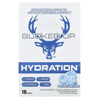 Bucked Up, Hydration™, Polar Blue, 18 Packets, 57 oz (16.2 g) Each