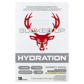 Bucked Up, Hydration™ Variety Pack, 18 Packets, 11.1 oz (315 g)