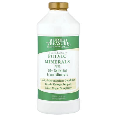 Buried Treasure, Fulvic Minerals, Pure, 33 fl oz (990 ml)