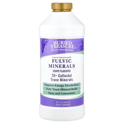Buried Treasure, Fulvic Acid Minerals, Grape, 33 fl oz (976 ml)