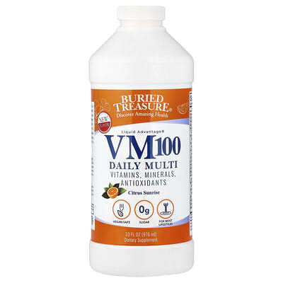 Buried Treasure, Liquid Advantage®, VM100 Daily Multivitamin, Sunshine Citrus, 33 fl oz (976 ml)