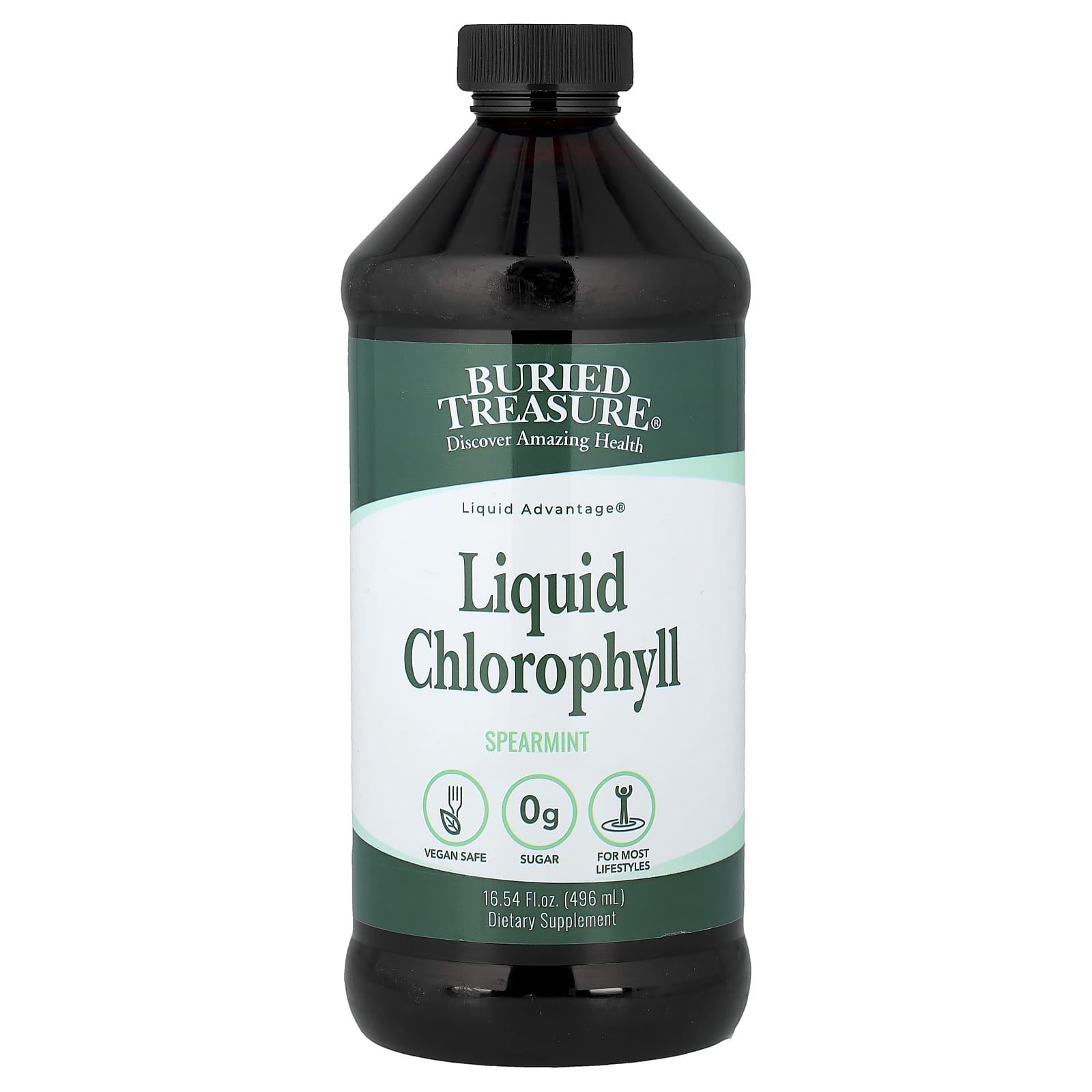 Chlorophylle liquide, Menthe verte, 480 ml
