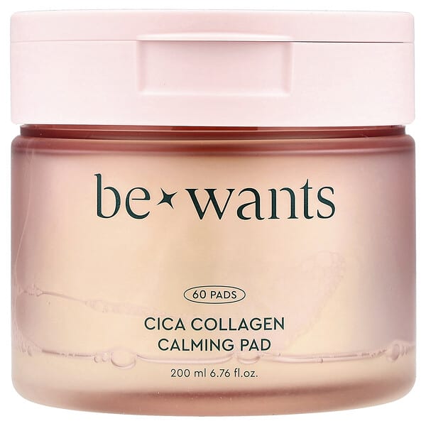 Bewants, 시카 콜라겐 카밍 패드, 60매, 200ml(6.76fl oz)