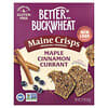 Better with Buckwheat, Maine Crisp Snackable Crackers, Maple Cinnamon Currant, 3.7 oz (105 g)