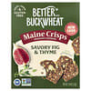 Better with Buckwheat, Maine Crisp Snackable Crackers, Savory Fig & Thyme, 4 oz (113 g)
