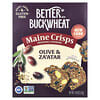 Better with Buckwheat, Maine Crisps Snackable Crackers, Olive & Za'atar, 4 oz (113 g)