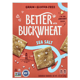 Better with Buckwheat‏, مقرمشات الحنطة السوداء ، ملح البحر ، 4.25 أونصة (120 جم)