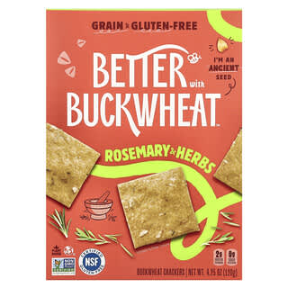 Better with Buckwheat, Biscuit de sarrasin, Romarin et herbes, 120 g