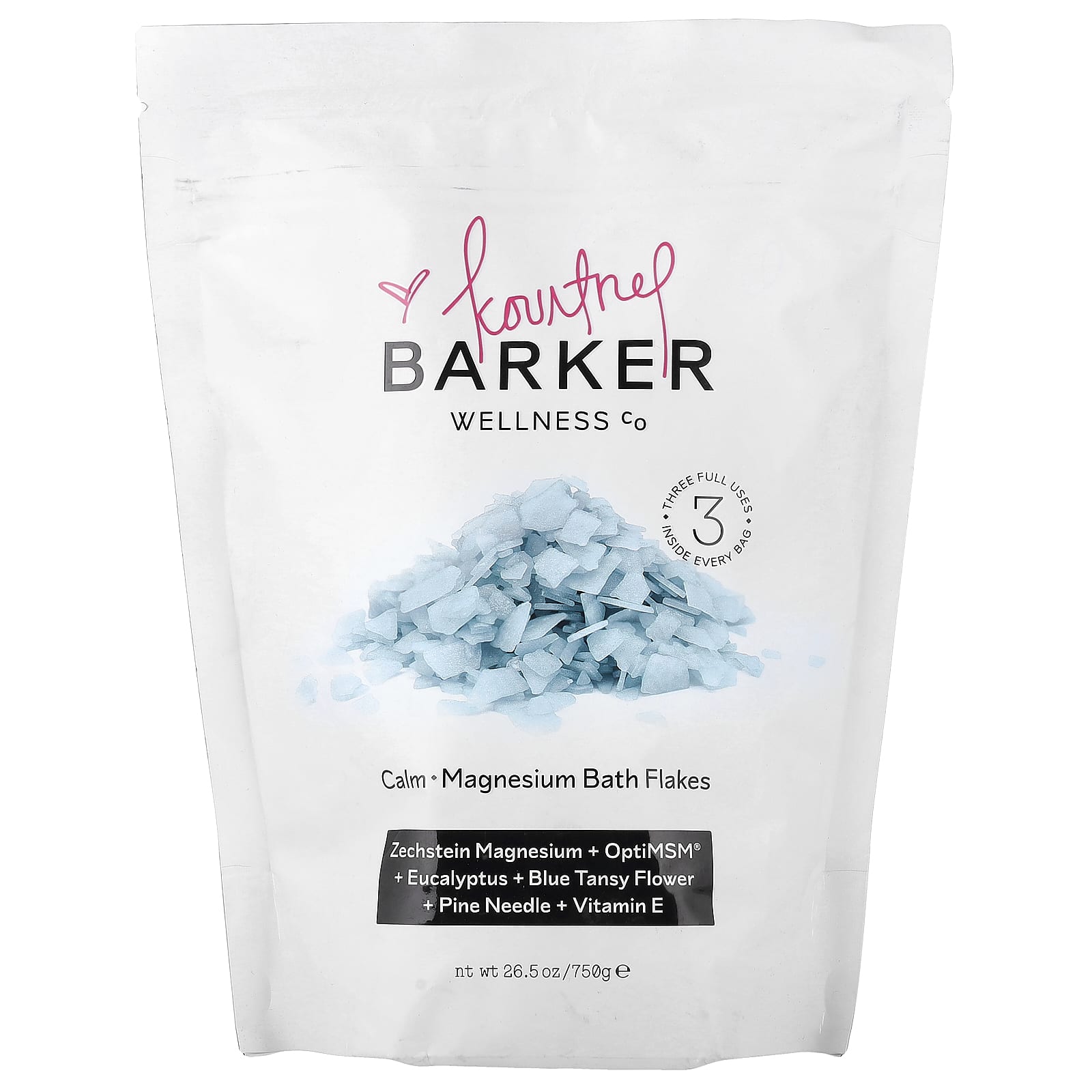 Barker Wellness Co, Calm, хлопья для ванны с магнием, 750 г (26,5 унции)