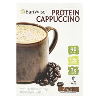BariWise, Cappuccino protéiné, Original, 7 sachets, 24 g chacun