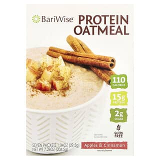 BariWise, Protein Oatmeal, Apples & Cinnamon, 7 Packets, 1.04 oz (29.5 g) Each