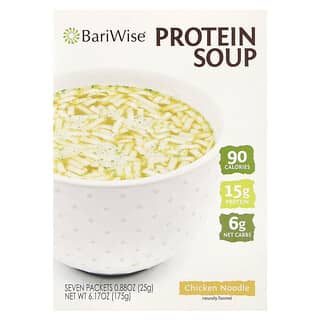 BariWise, Soupe protéinée, Nouilles au poulet, 7 sachets, 25 g pièce