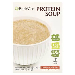 BariWise, Protein Soup, Cream of Tomato, Proteinsuppe, Tomatencreme, 7 Päckchen, je 27,75 g (0,98 oz.).