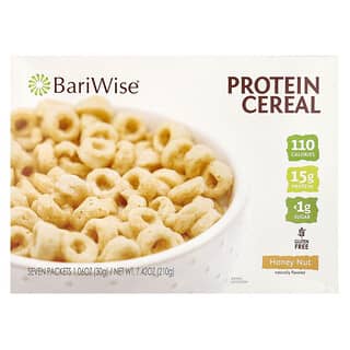 BariWise, протеиновые хлопья, мед и орехи, 7 пакетиков по 30 г (1,06 унции)