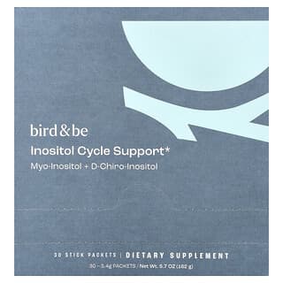Bird and Be, Potpora za ciklus inozitola, 30 vrećica, 5,4 g svaka