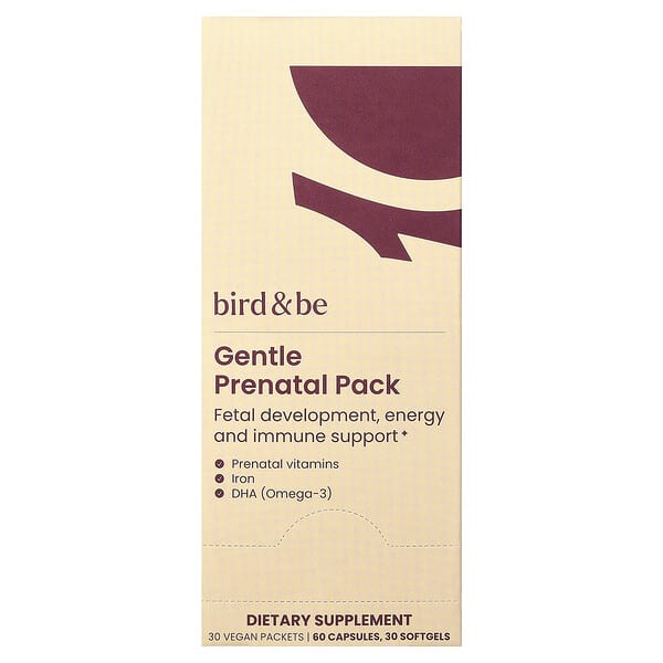 Bird&Be, Gentle Prenatal Pack, 30 Vegan Packets