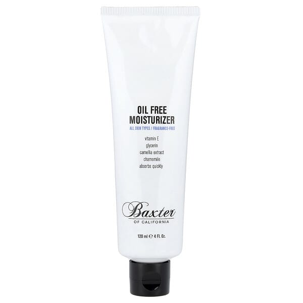 Baxter of California, 오일 프리 모이스처라이저, 모든 피부 타입, 향료 무함유, 120ml(4fl oz)