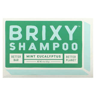 Brixy, Shampooing en barre, Menthe et eucalyptus, 1 barre, 113 g