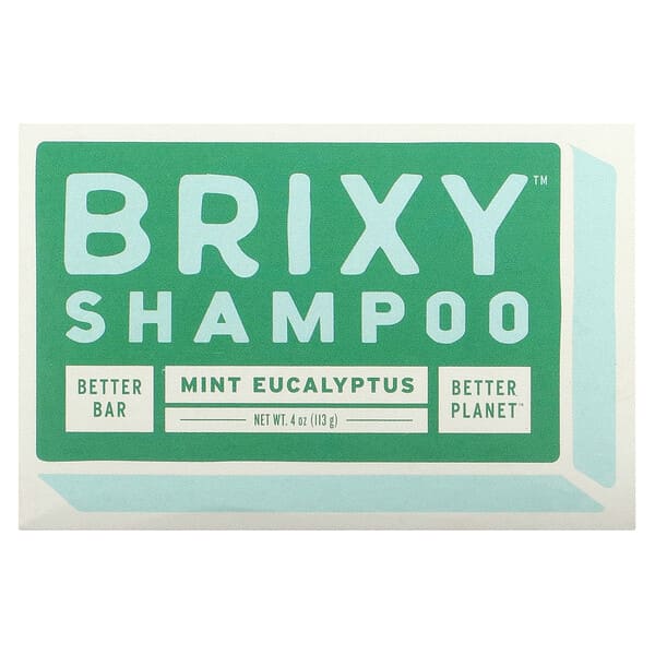 Brixy, 洗髮餅，薄荷桉樹香，1 塊，4 盎司（113 克）