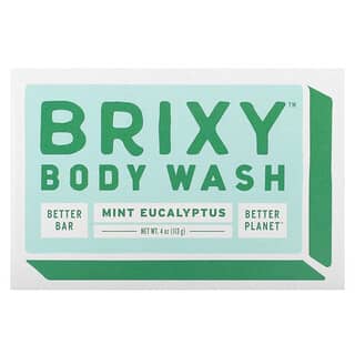 Brixy, Barretta detergente corpo, Menta eucalipto, 1 barretta, 113 g