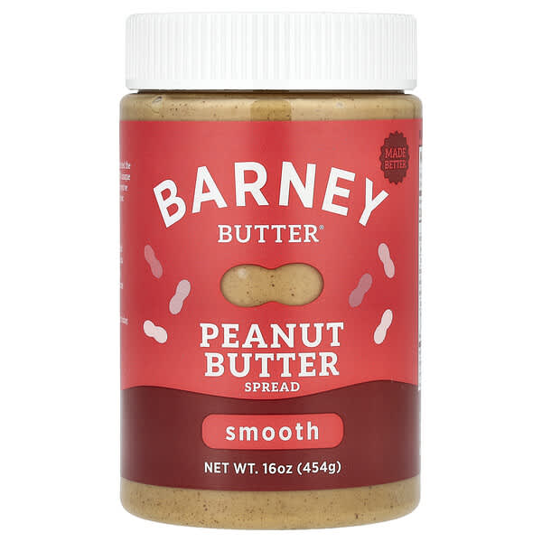 Barney Butter, 땅콩버터 스프레드, 스무스, 454g(16oz)
