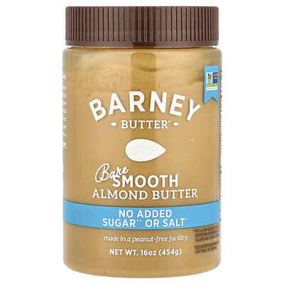 Barney Butter, Bare Almond Butter, Smooth, 16 oz (454 g)