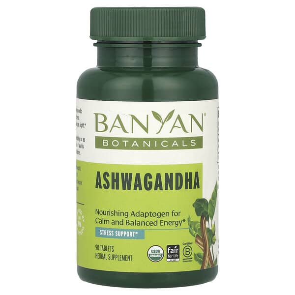 Banyan Botanicals, Ashwagandha, 90 comprimidos