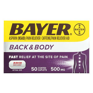 Bayer, Costas e Corpo, 500 mg, 50 Cápsulas Revestidas
