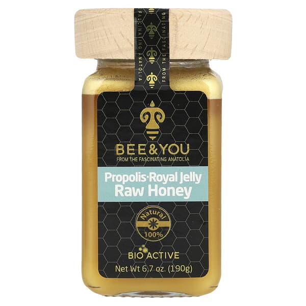 Bee & You, 생꿀, 프로폴리스 로열 젤리, 190g(6.7oz)