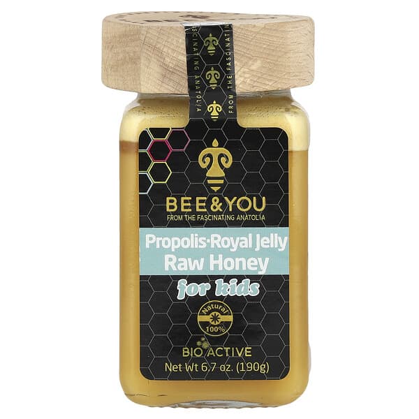 Bee & You, 생꿀, 프로폴리스 로열젤리, 어린이용, 190g(6.7oz)