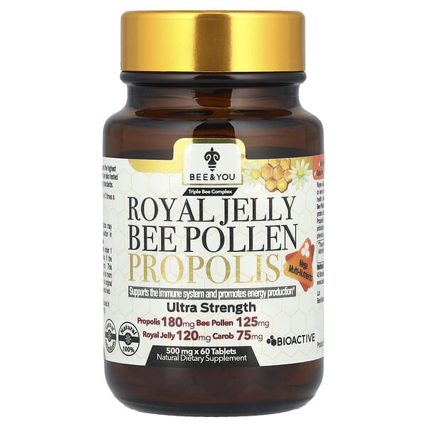Royal Jelly Bee Pollen Propolis, 60 Tablets