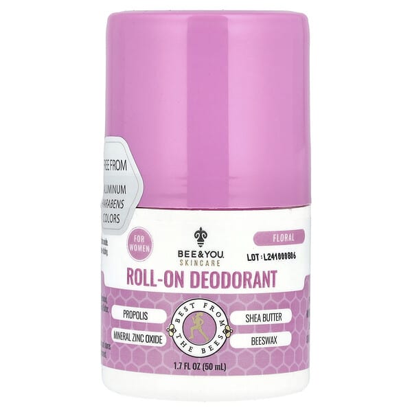 Bee & You, Roll-on-deodorantti, naisille, kukkaistuoksu, 50 ml